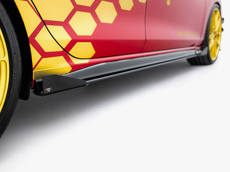 Maxton Design Street PRO Side Skirts Diffusers + Flaps Volkswagen Golf GTI Clubsport Mk8 Facelift