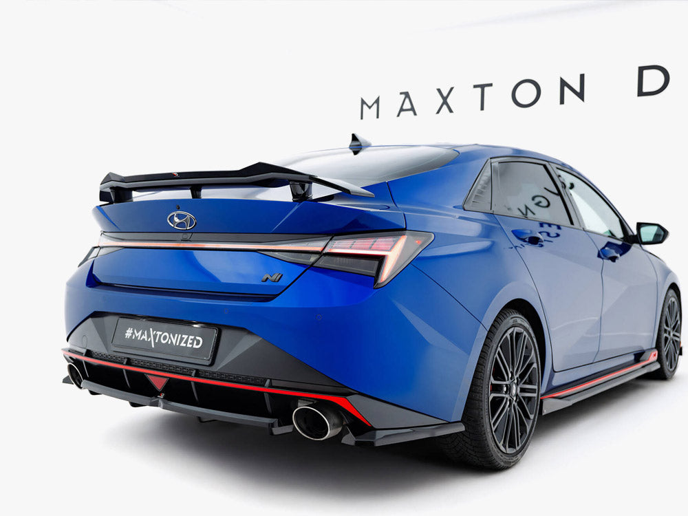 Maxton Design Central  Rear Splitter (Vertical Bars) Hyundai Elantra N Mk7