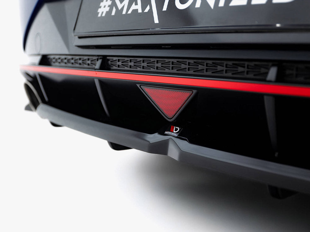Maxton Design Central  Rear Splitter (Vertical Bars) Hyundai Elantra N Mk7