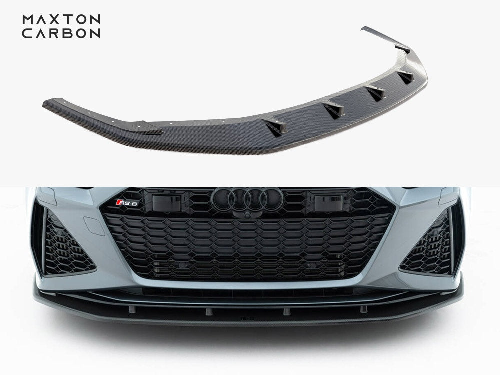 Maxton Design Carbon Fiber Front Splitter Audi RS6 C8 / C8 Facelift