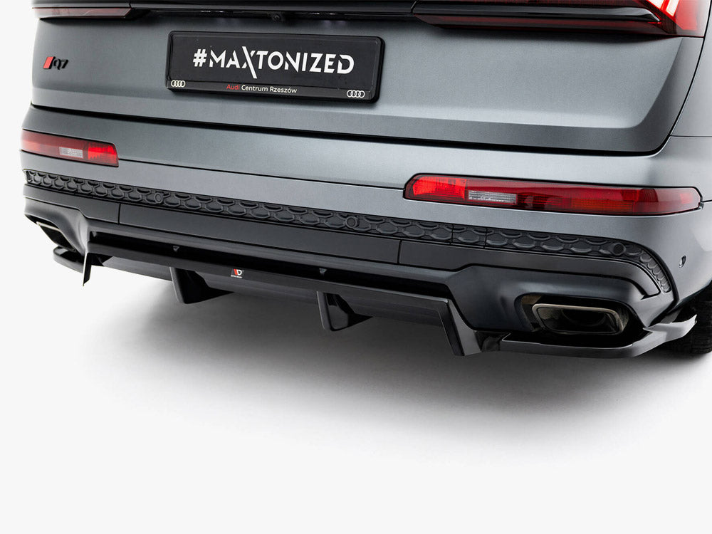 Maxton Design Rear Splitter (Vertical Bars) Audi Q7 S-Line Mk2 Facelift 2