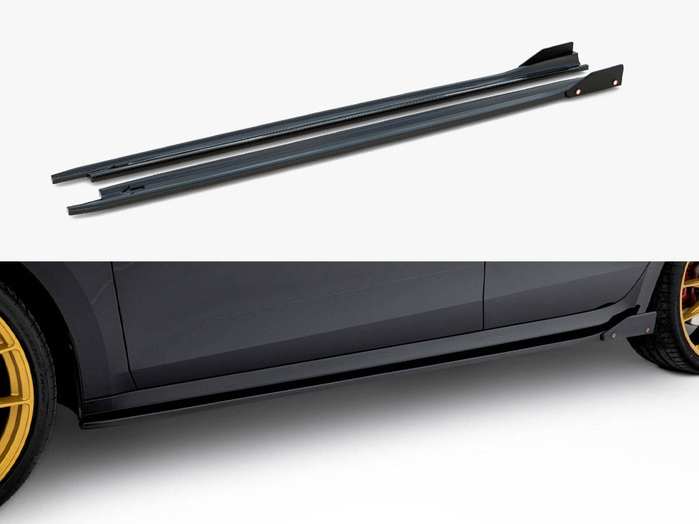 Maxton Design Side Skirt Diffusers V.2 + Flaps Skoda Octavia RS Liftback / Estate Mk4 Facelift