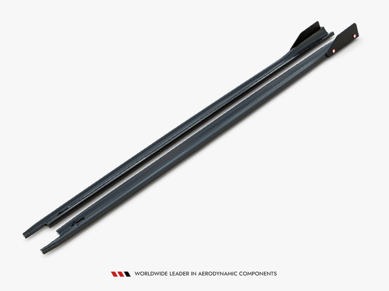 Maxton Design Side Skirt Diffusers V.2 + Flaps Skoda Octavia RS Liftback / Estate Mk4 Facelift
