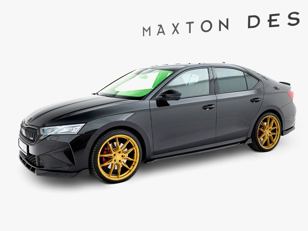 Maxton Design Side Skirts Diffusers V.4 Skoda Octavia RS Liftback / Estate Mk 4 Facelift
