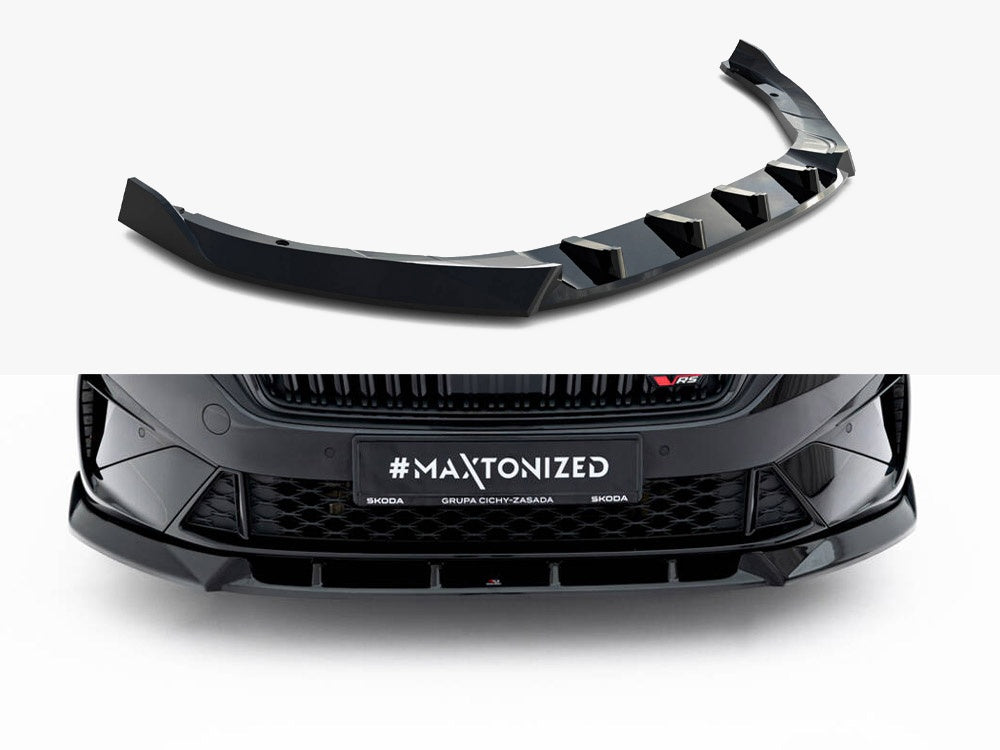 Maxton Design Front Splitter V.2 Skoda Octavia RS Liftback / Estate Mk4 Facelift