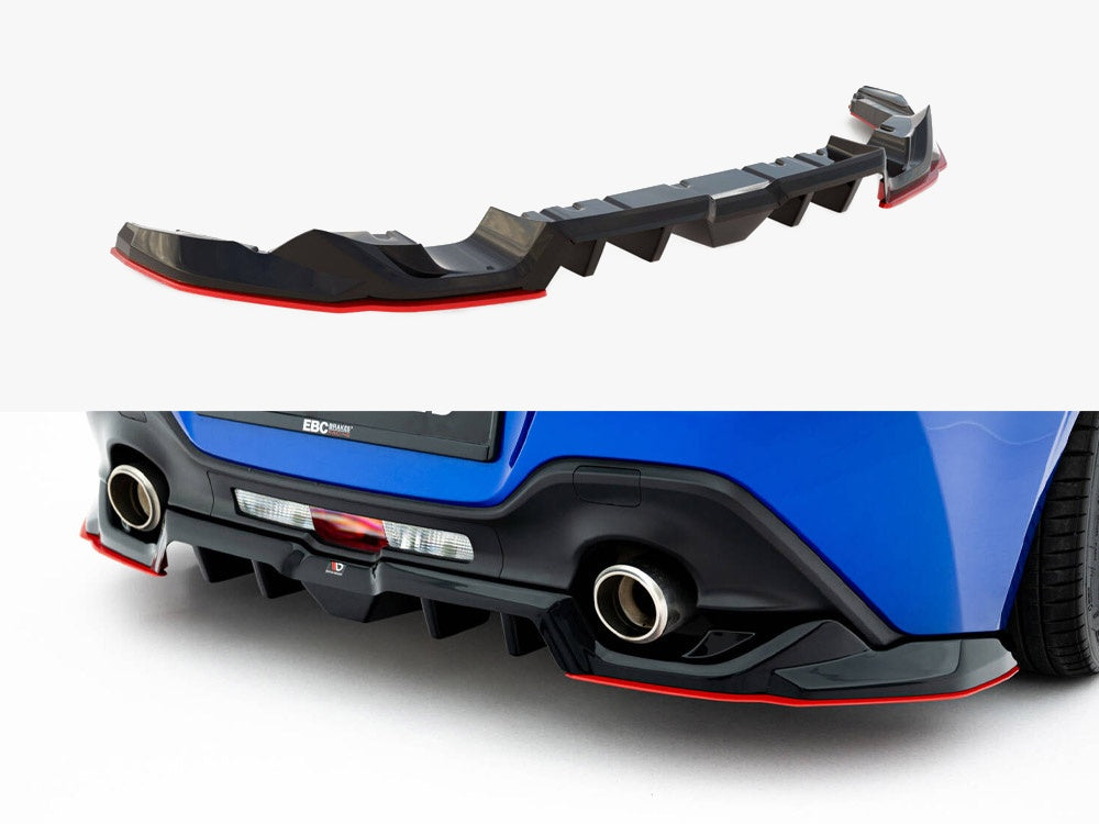 Maxton Design Central Rear Splitter (Vertical Bars) V.2 Subaru BRZ Mk2