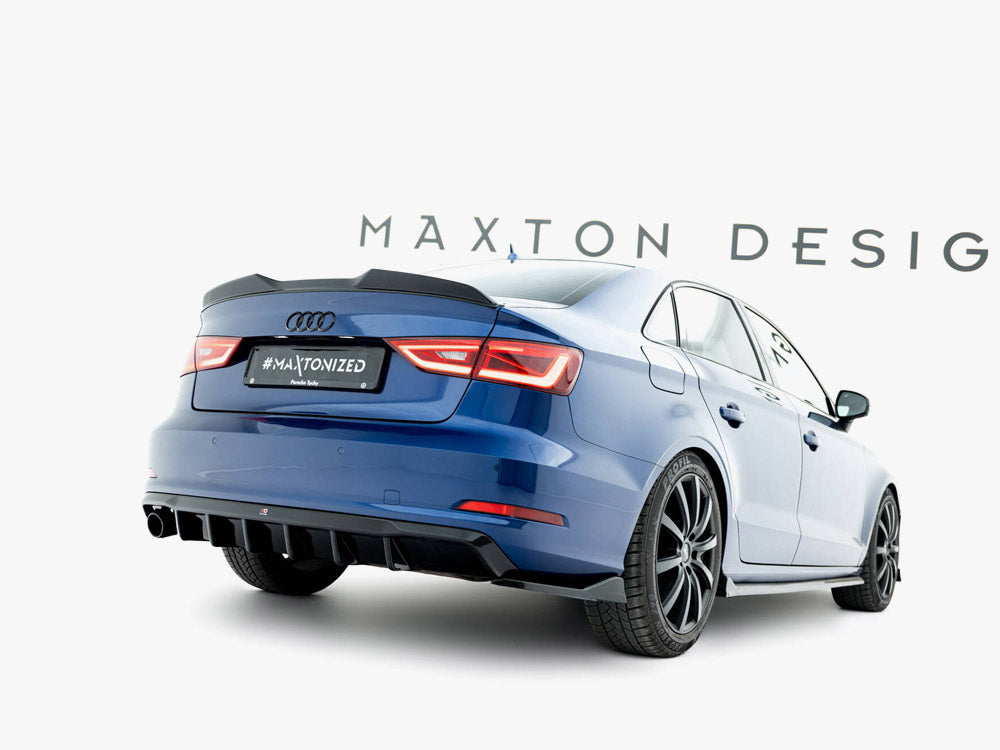 Maxton Design Rear Valance Audi A3 Sedan 8V (Version with single exhaust tips on one side)