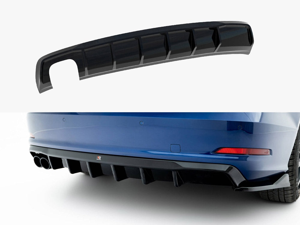 Maxton Design Rear Valance Audi A3 Sedan 8V (Version with dual exhaust tips on one side)