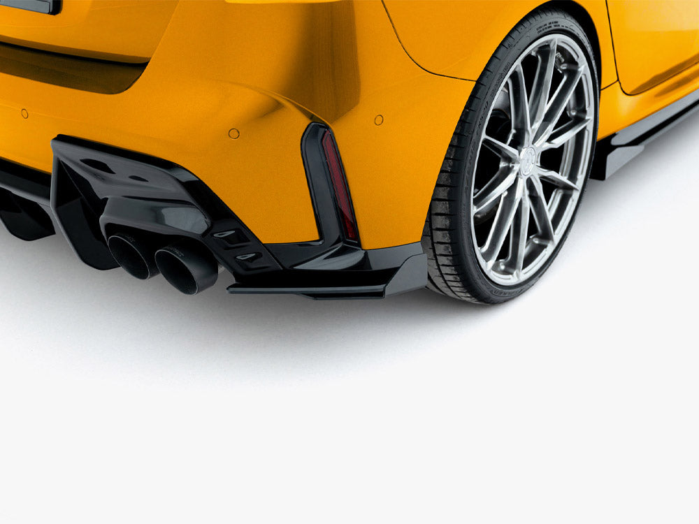 Maxton Design Street PRO Rear Side Splitters V.2 + Flaps BMW 1 M-Pack F70