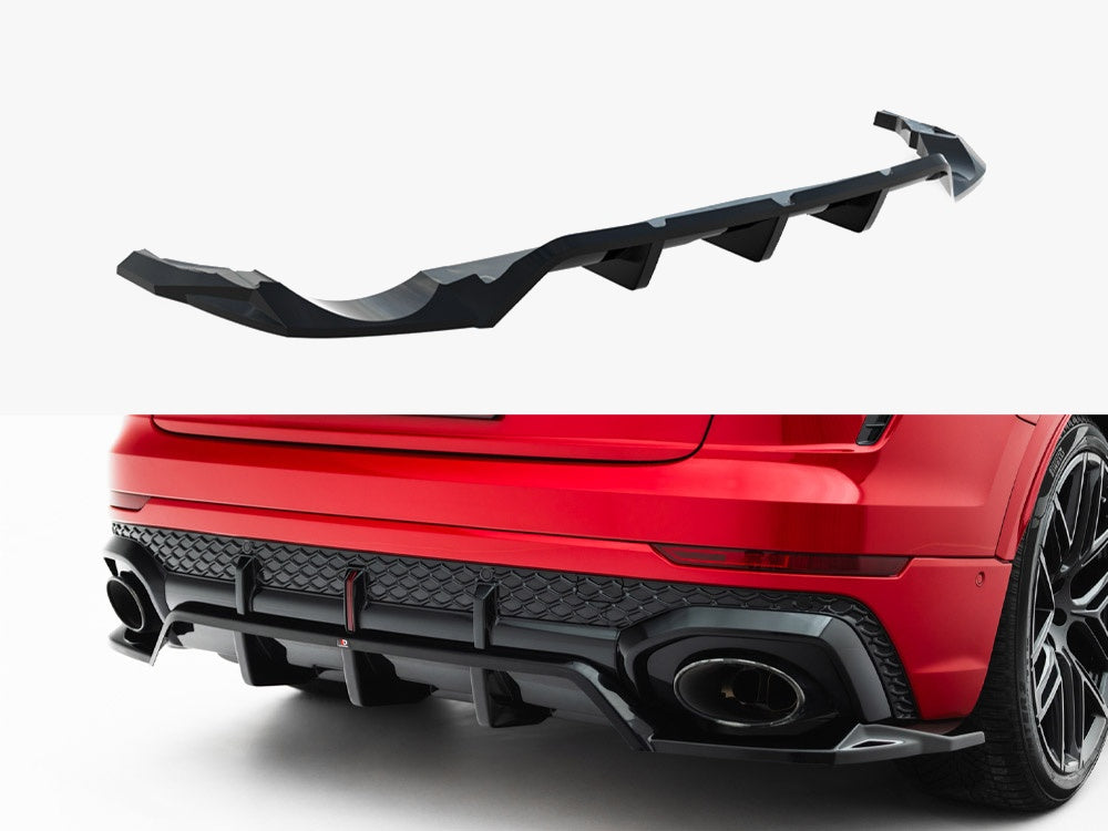 Maxton Design Rear Splitter (Vertical Bars) Audi RSQ8 Mk1 Facelift