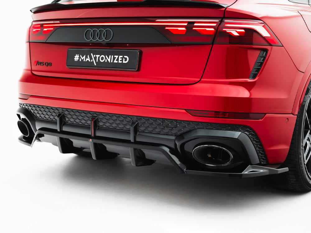 Maxton Design Rear Splitter (Vertical Bars) Audi RSQ8 Mk1 Facelift