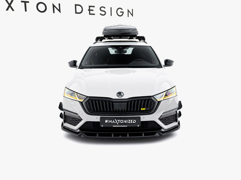 Maxton Design Front Splitter V.5 Skoda Octavia RS Mk4