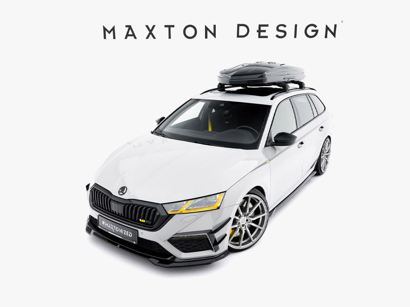 Maxton Design Front Splitter V.4 Skoda Octavia RS Mk 4
