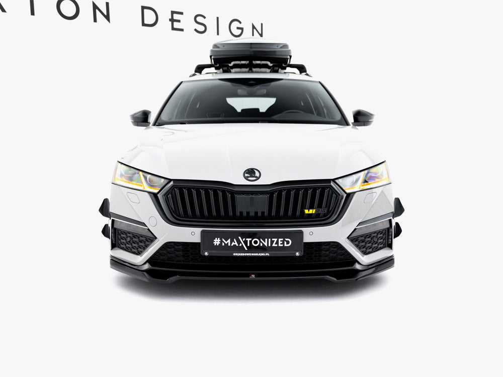 Maxton Design Front Splitter V.4 Skoda Octavia RS Mk 4