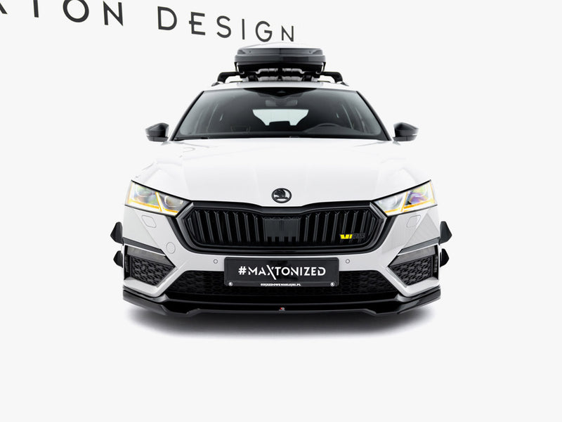Maxton Design Front Splitter V.4 Skoda Octavia RS Mk 4