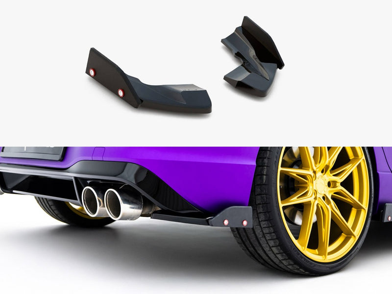 Maxton Design Rear Side Splitters V.2 + Flaps Volkswagen Golf R Mk8 Facelift