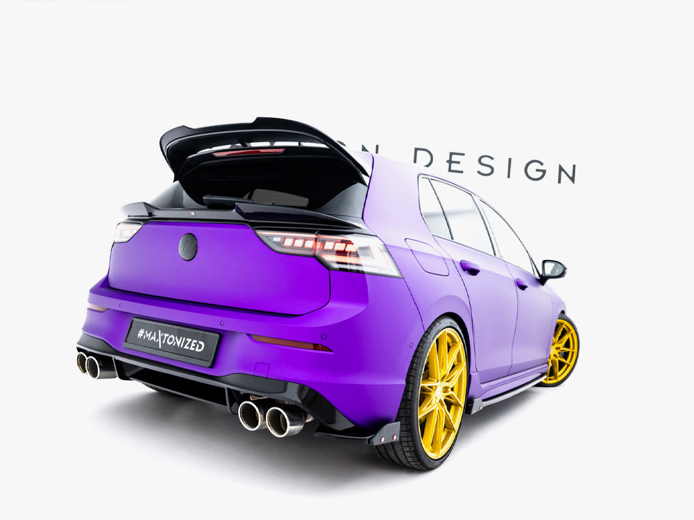 Maxton Design Rear Side Splitters V.2 + Flaps Volkswagen Golf R Mk8 Facelift