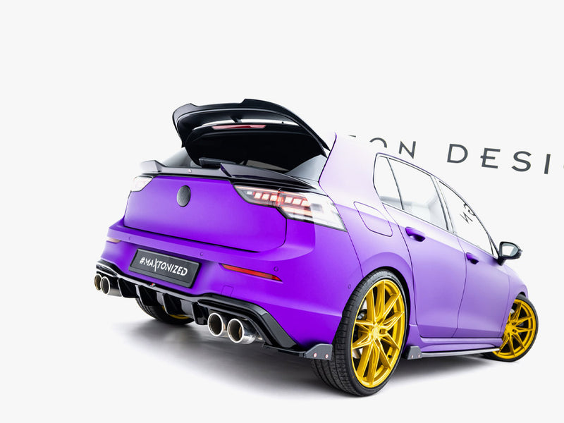 Maxton Design Rear Side Splitters V.6 + Flaps Volkswagen Golf R Mk8 Facelift