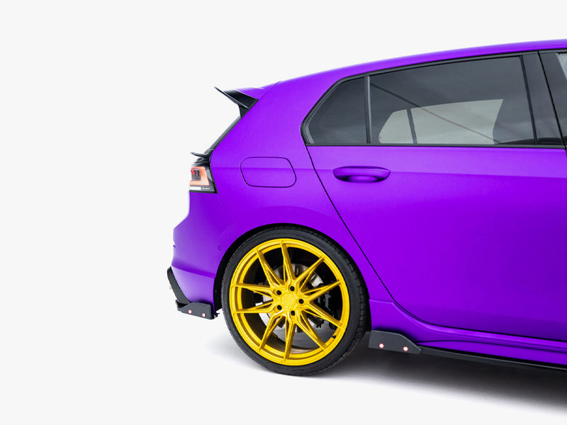 Maxton Design Rear Side Splitters V.6 + Flaps Volkswagen Golf R Mk8 Facelift
