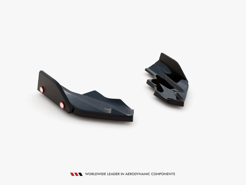 Maxton Design Rear Side Splitters V.6 + Flaps Volkswagen Golf R Mk8 Facelift