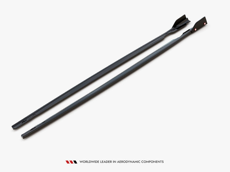 Maxton Design Side Skirts Diffusers V.2 + Flaps Volkswagen Golf R Mk8 Facelift
