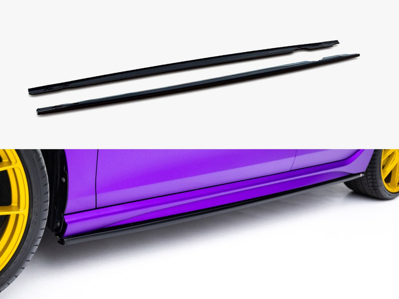Maxton Design Side Skirts Diffusers V.3 Volkswagen Golf R Mk8 Facelift