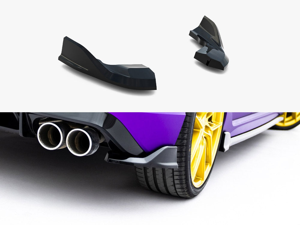 Maxton Design Rear Side Splitters V.7 Volkswagen Golf R Mk8 / Mk8 Facelift