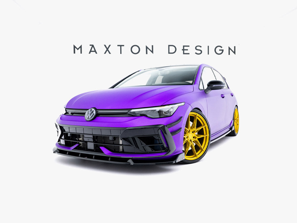 Maxton Design Front Splitter V.3 + Flaps Volkswagen Golf R Mk8 Facelift