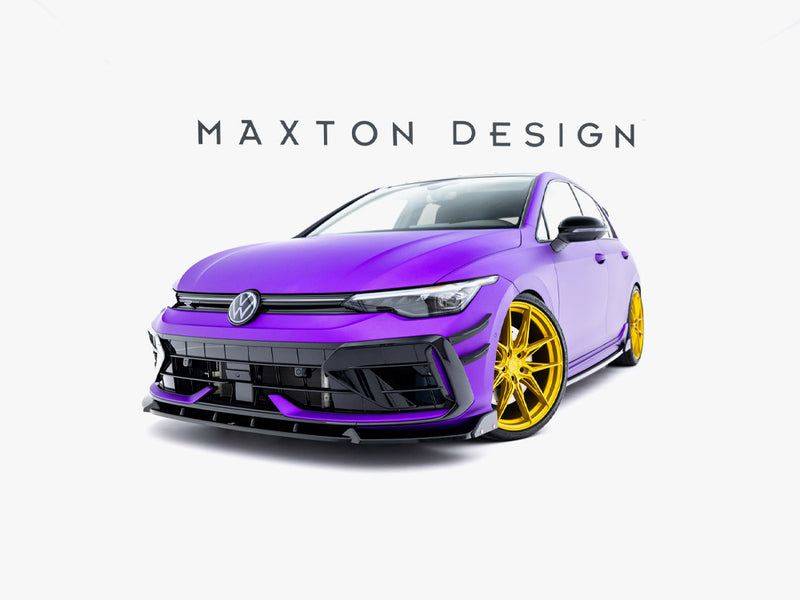 Maxton Design Front Splitter V.3 + Flaps Volkswagen Golf R Mk8 Facelift