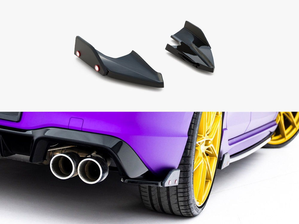 Maxton Design Rear Side Splitters V.5 + Flaps Volkswagen Golf R Mk8 Facelift