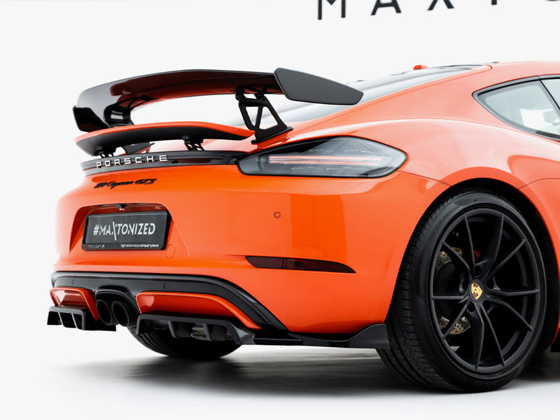 Maxton Design Rear Splitter (Vertical Bars) Porsche 718 Cayman GTS 982c