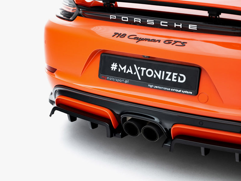 Maxton Design Rear Splitter (Vertical Bars) Porsche 718 Cayman GTS 982c