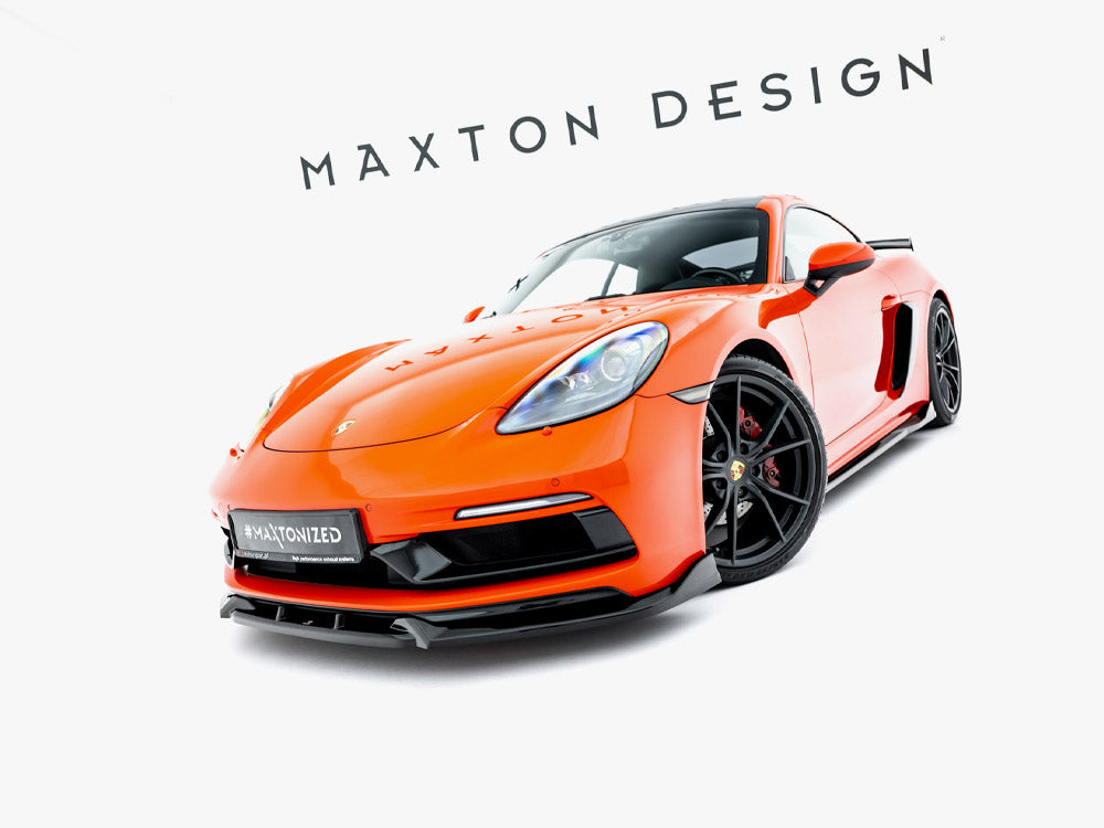 Maxton Design Front Splitter V.3 Porsche 718 Cayman GTS 982c