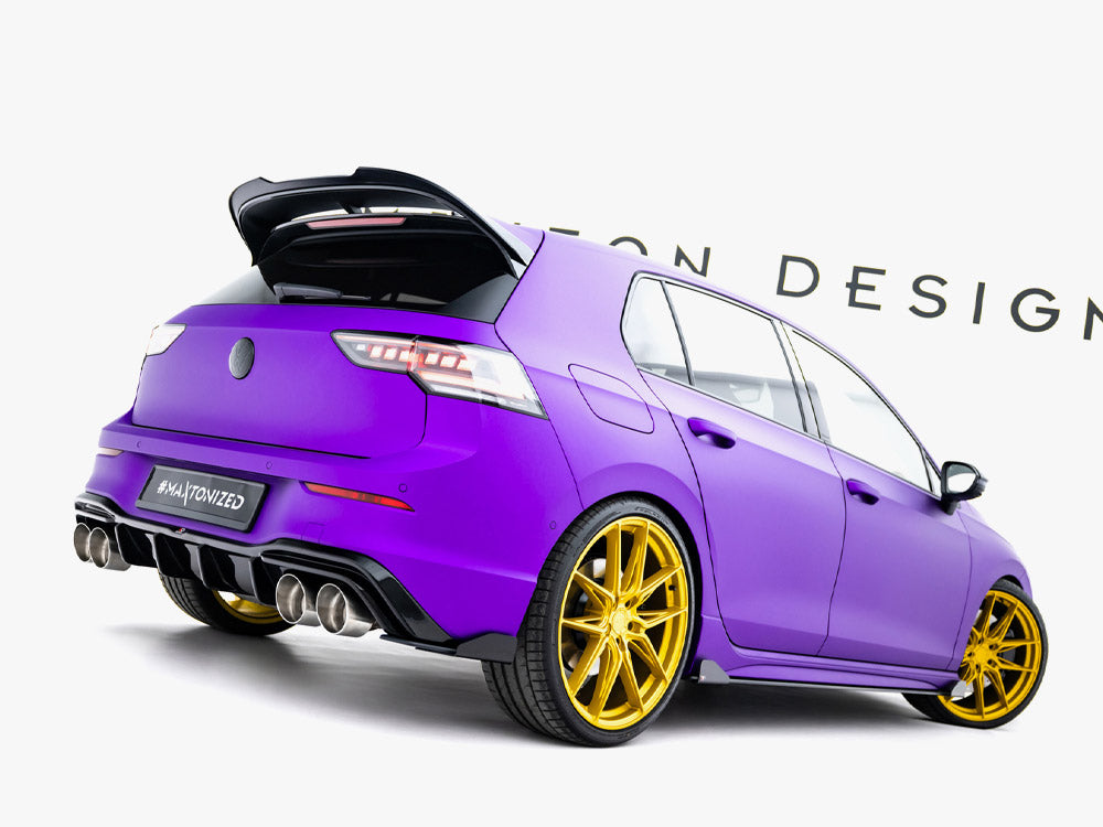 Maxton Design Street PRO Rear Side Splitters V.2 + Flaps Volkswagen Golf R Mk8 / Mk8 Facelift