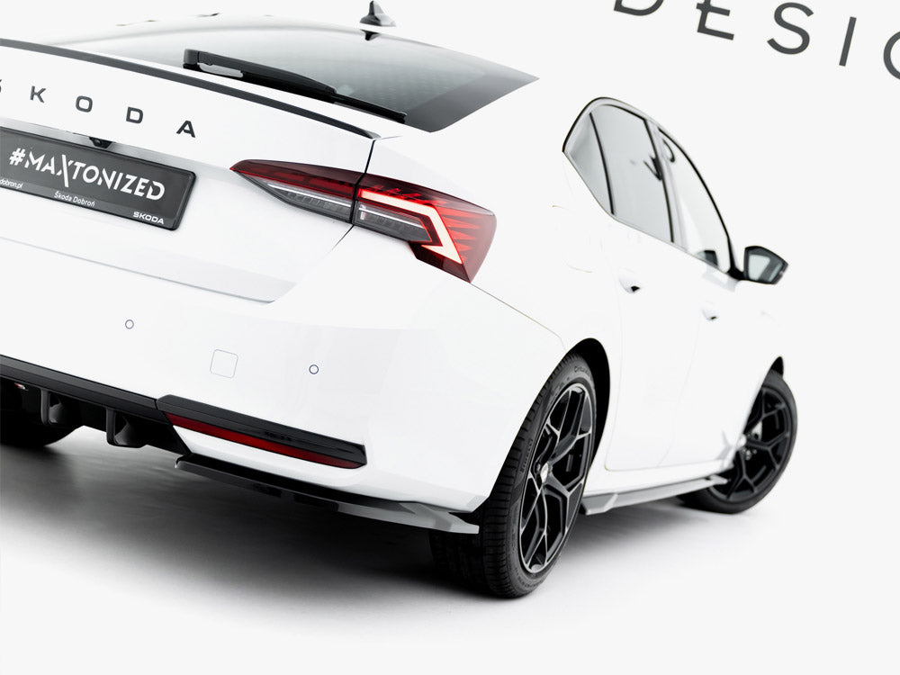 Maxton Design Rear Side Splitters Skoda Octavia Sportline Liftback / Estate Mk4 Facelift