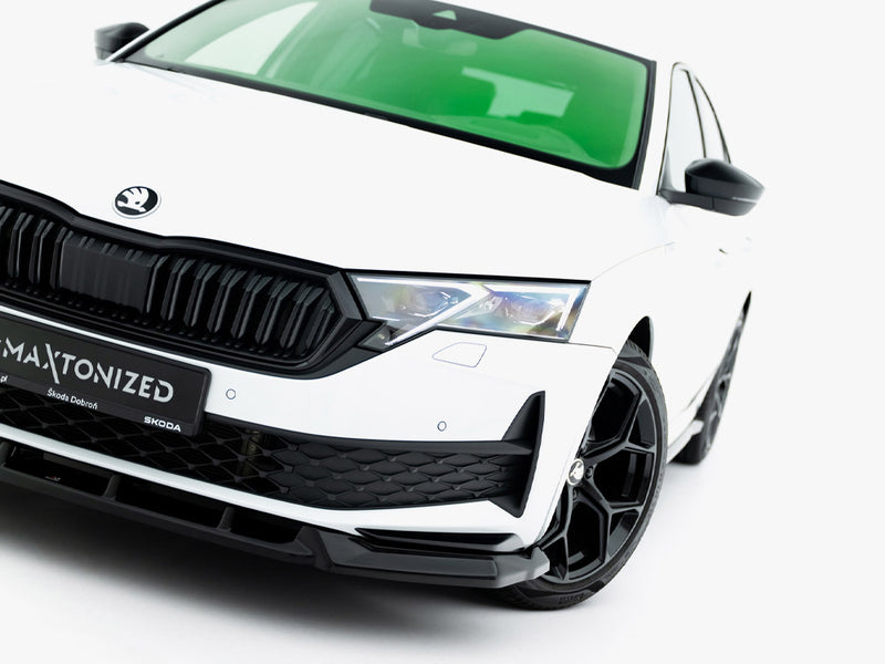 Maxton Design Front Splitter Skoda Octavia Sportline Liftback / Estate Mk4 Facelift