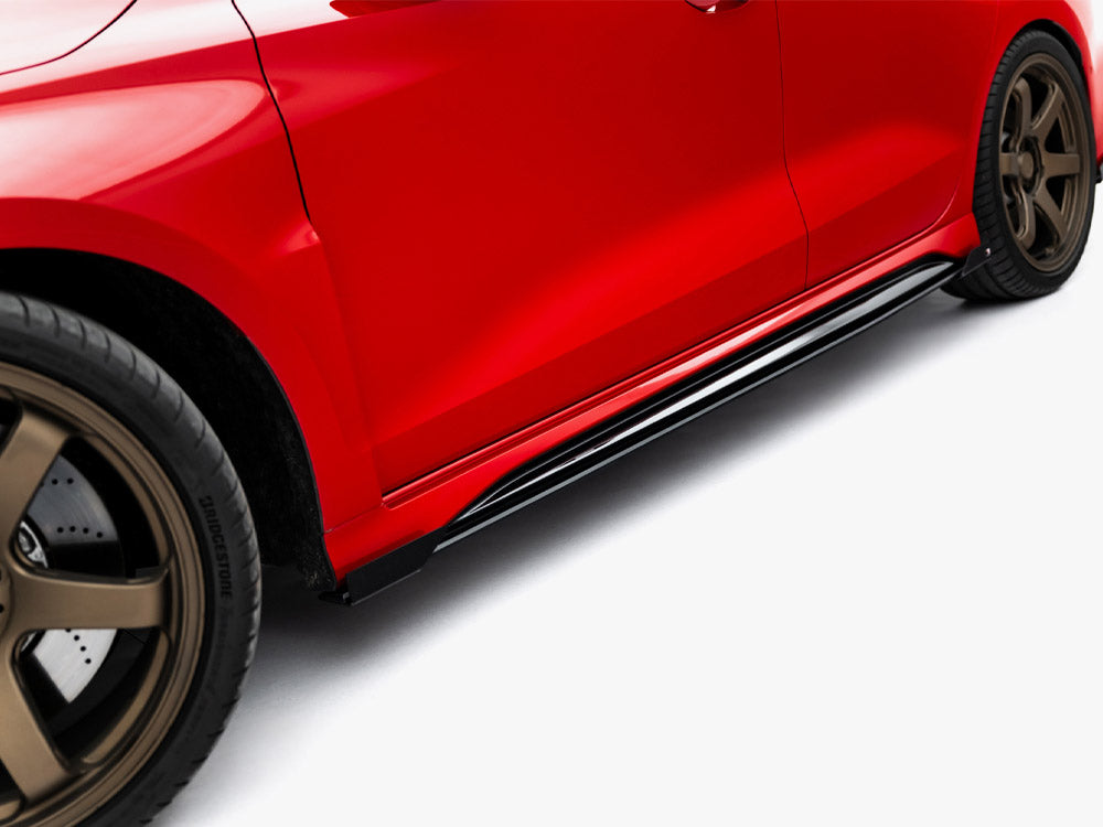 Maxton Design Street PRO Side Skirt Diffusers + Flaps Audi RS3 Sedan 8Y Facelift