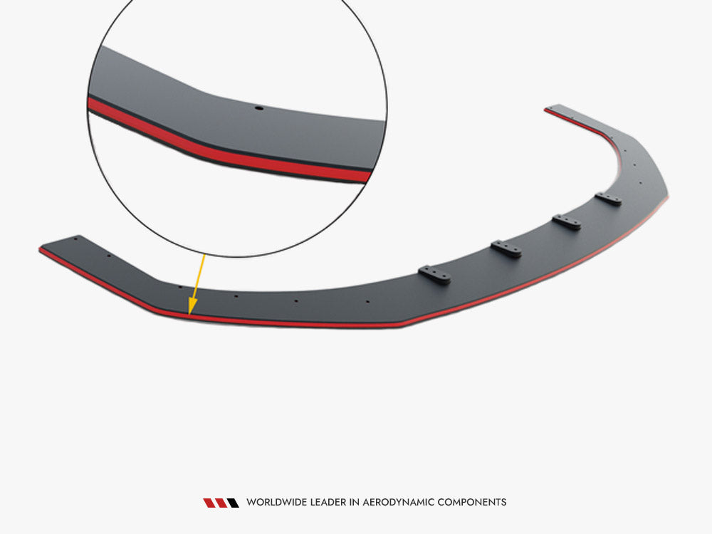 Maxton Design Street PRO Front Splitter BMW M4 G82 / M3 G80 - Black-Red