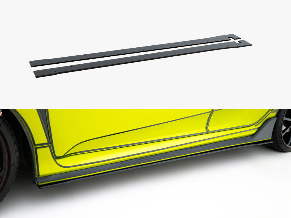 Maxton Design Street PRO Side Skirt Diffusers V.2 Honda Civic Type-R Mk10 / Mk10 Facelift