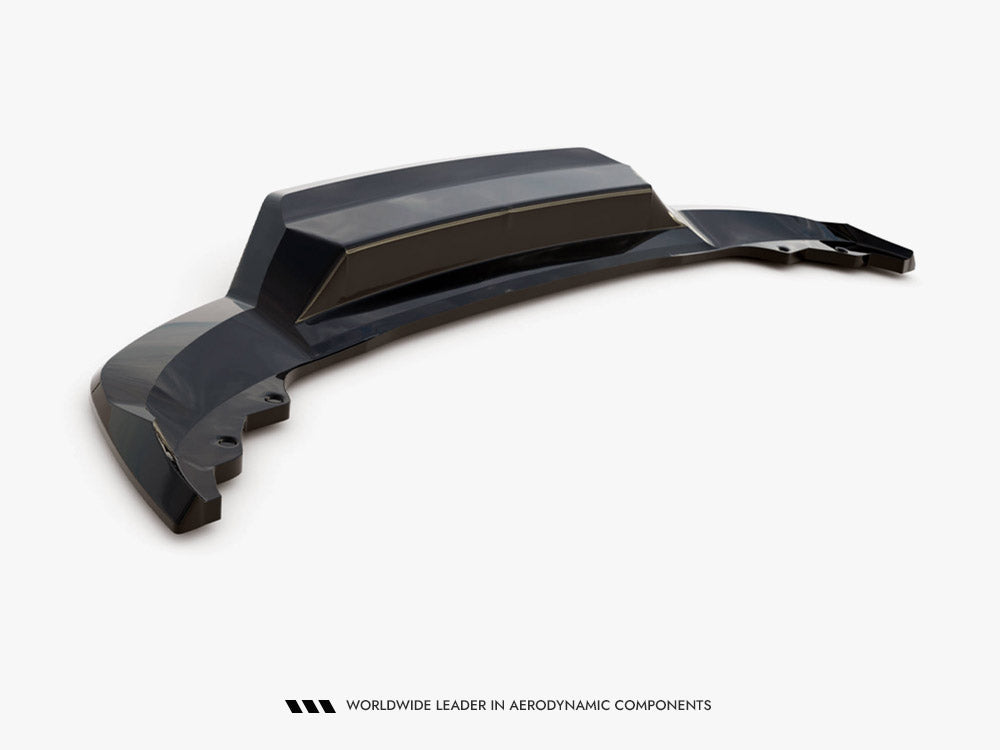 Maxton Design Rear Splitter (Vertical Bars) Skoda Karoq Sportline Mk1 Facelift - Carbon Look