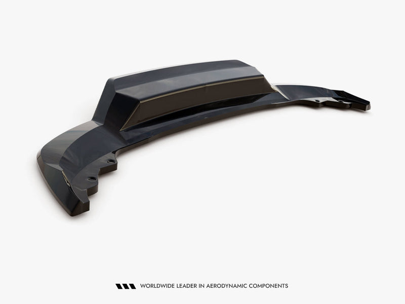 Maxton Design Rear Splitter (Vertical Bars) Skoda Karoq Sportline Mk1 Facelift - Carbon Look