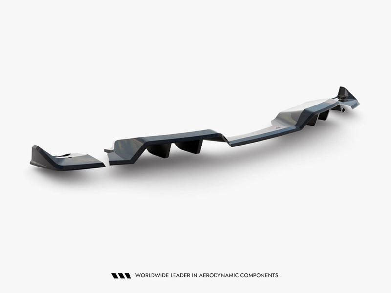 Maxton Design Rear Splitter (Vertical Bars) + Rear Side Splitters Chevrolet Corvette Z06 C7