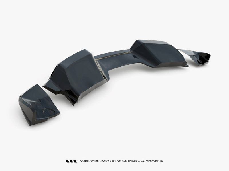 Maxton Design Rear Splitter (Vertical Bars) + Rear Side Splitters Chevrolet Corvette Z06 C7