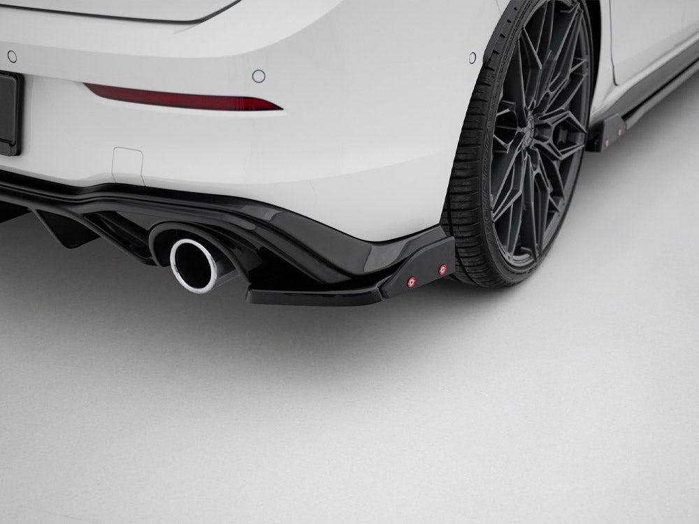 Maxton Design Rear Side Splitters V.4 + Flaps Volkswagen Golf GTI / GTE Mk8