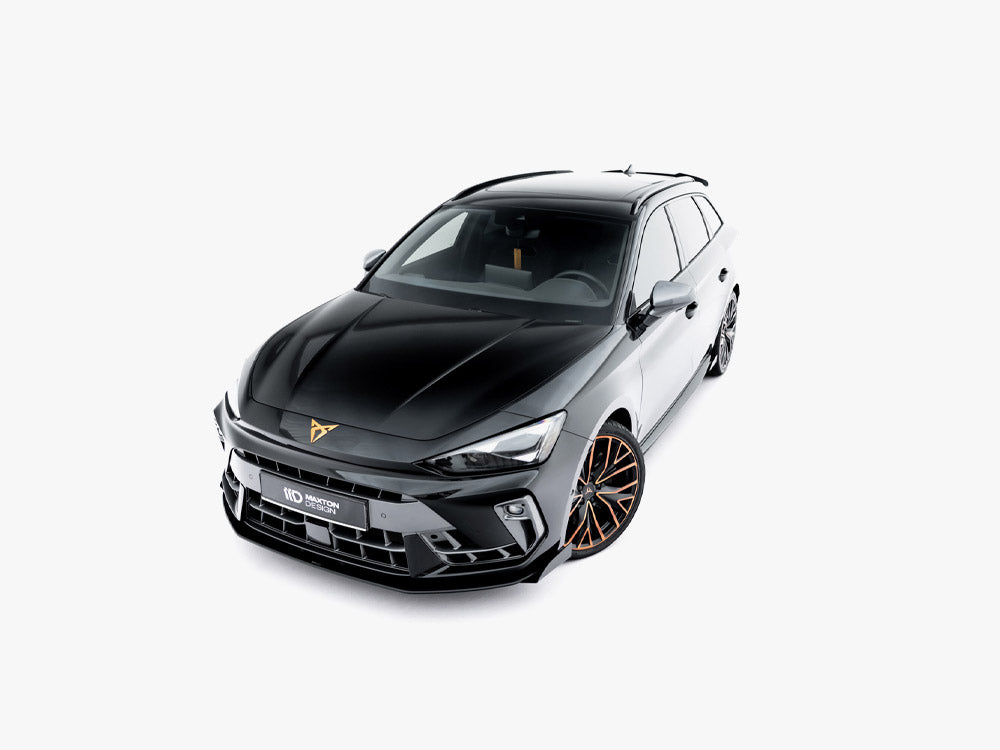 Maxton Design Street PRO Front Splitter + Flaps Cupra Leon ST / Hatchback Mk1 Facelift