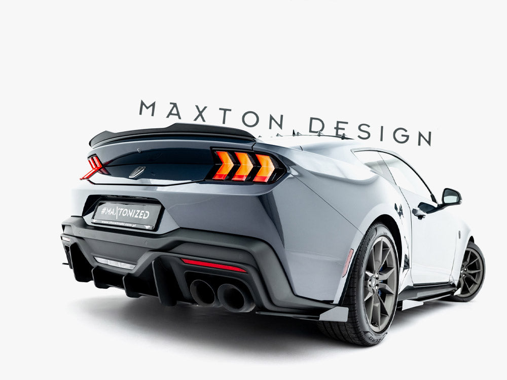 Maxton Design Street PRO Rear Side Splitters + Flaps Ford Mustang Dark Horse Mk7