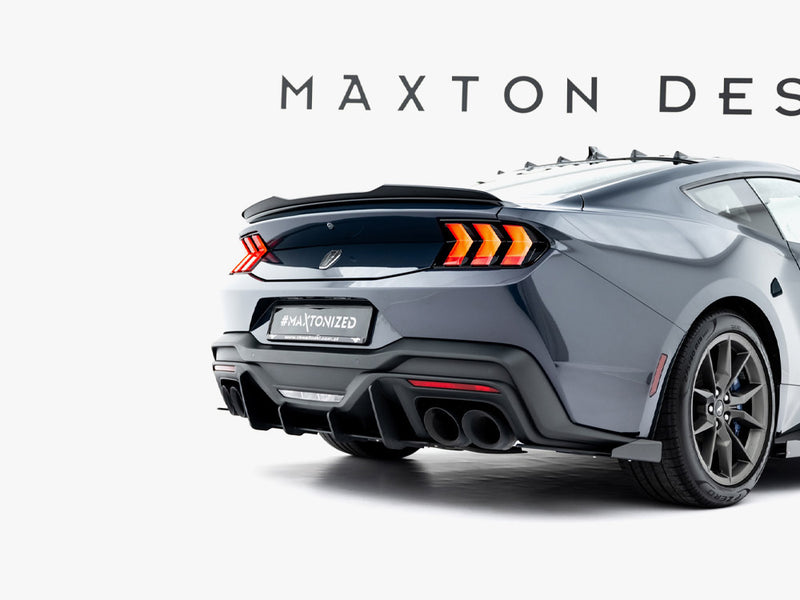 Maxton Design Street PRO Rear Side Splitters + Flaps Ford Mustang Dark Horse Mk7