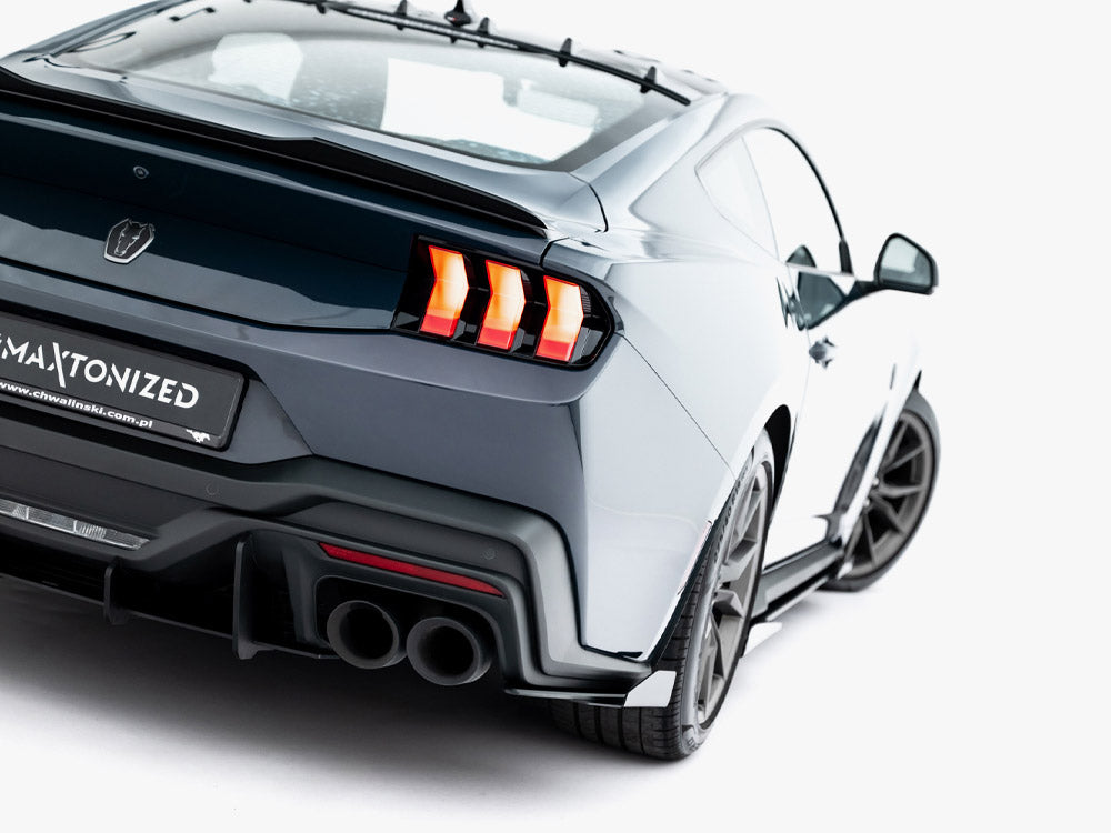 Maxton Design Street PRO Rear Side Splitters + Flaps Ford Mustang Dark Horse Mk7