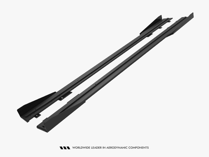 Maxton Design Street PRO Side Skirts Diffusers + Flaps Ford Mustang Dark Horse Mk7