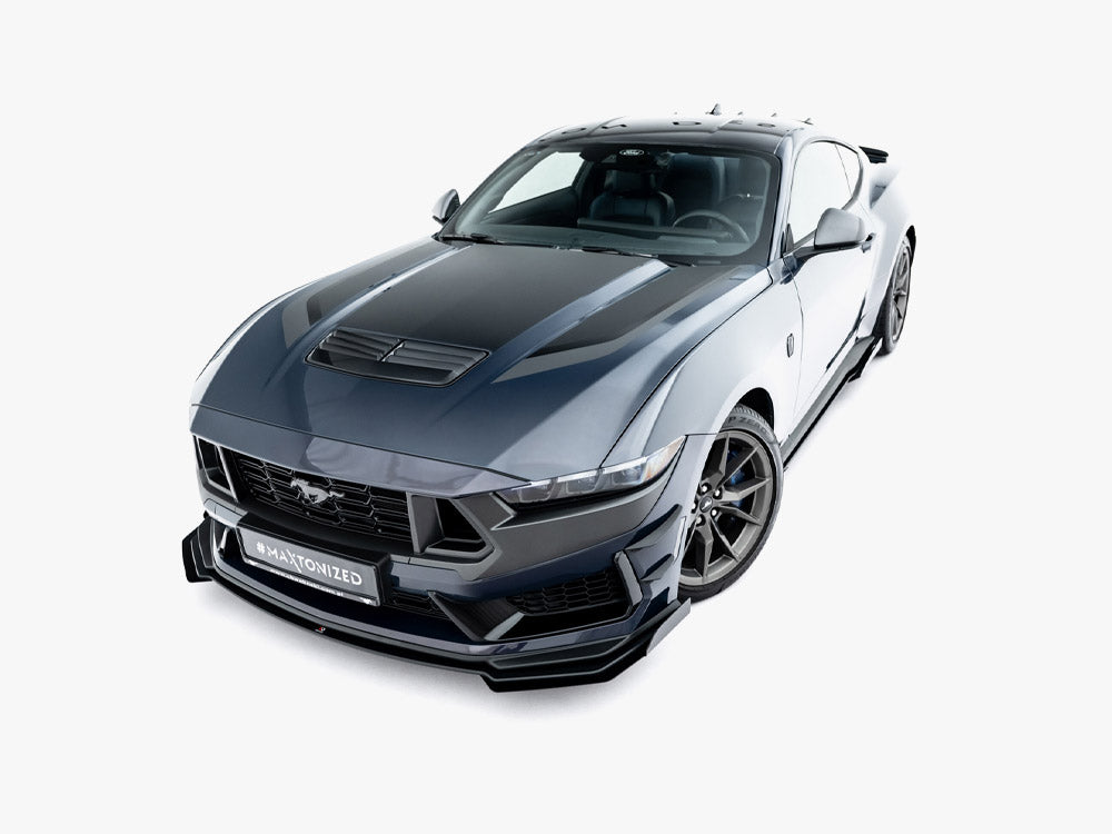 Maxton Design Street PRO Front Splitter + Flaps Ford Mustang Dark Horse Mk7